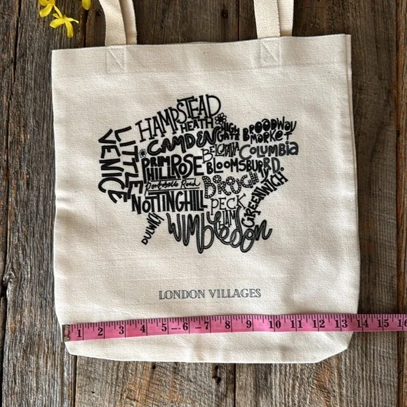 Canvas London Villages Tote Bag & London Red Bus Tea Towel - Picture 9 of 9